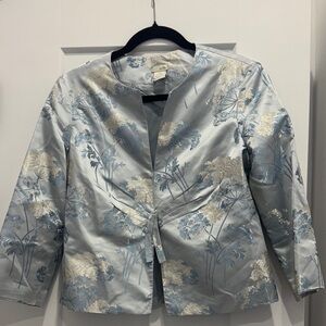 Odille Blue and Cream Floral Blazer